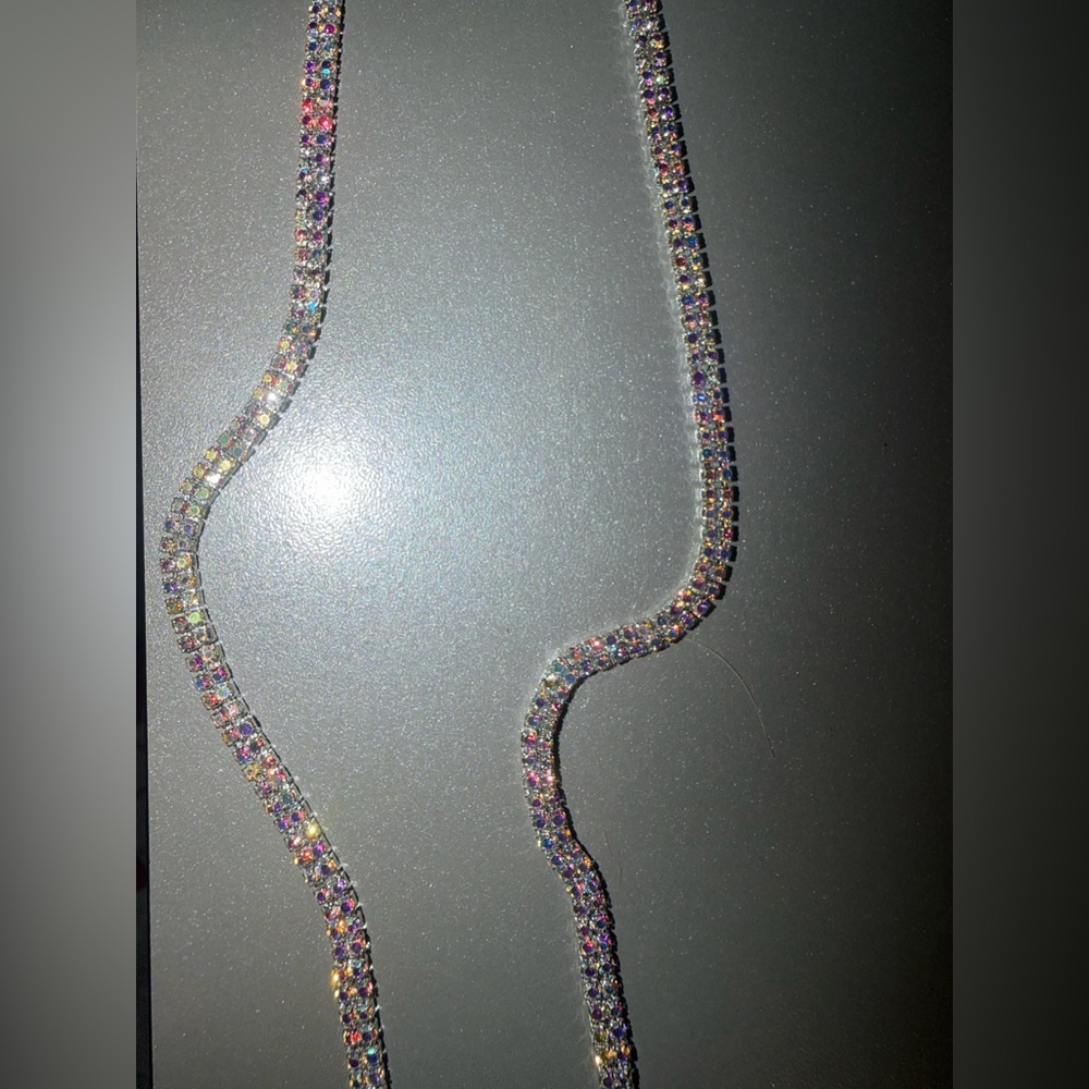 Eyeglasses Iridescent Rhinestone Chain - Picture 3 of 4